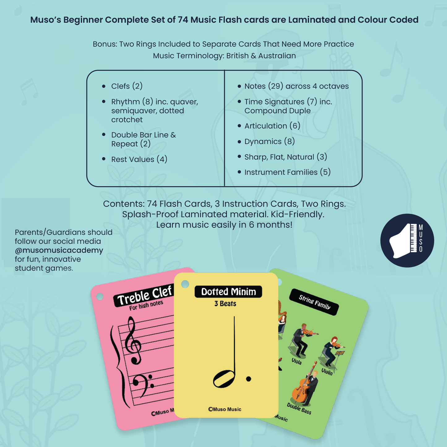 [Jakarta only] Muso-Method Flash Cards for beginner music students